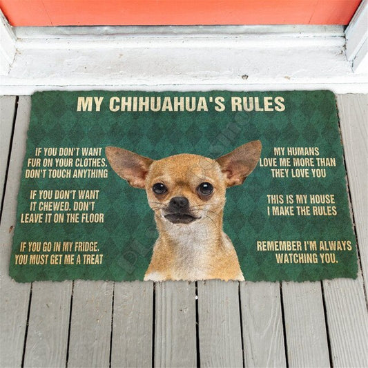Chihuahua - House Rules - Doormat