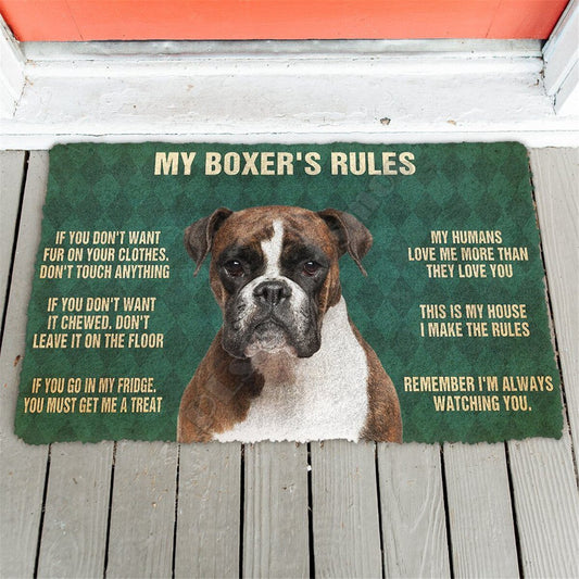 My Boxer's Rules - Doormat