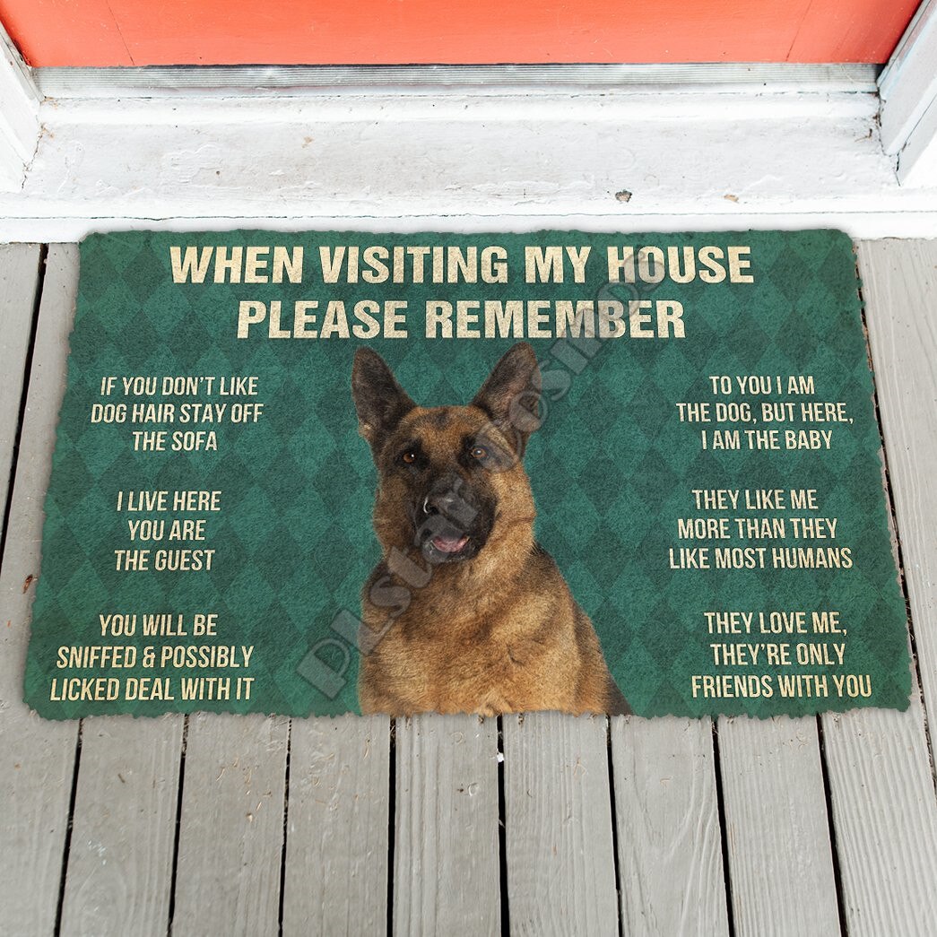 German Shepherd - House Rules - Doormat