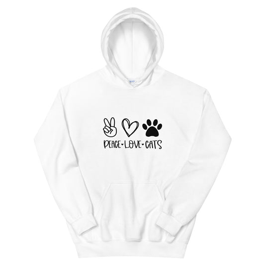 Peace, Love and Cats - Unisex Hoodie