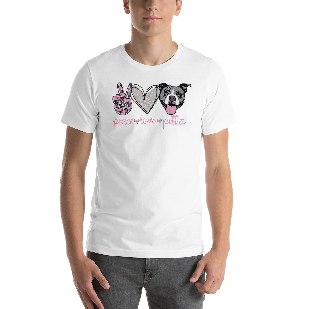 Peace, Love and Pitties - Unisex T-Shirt